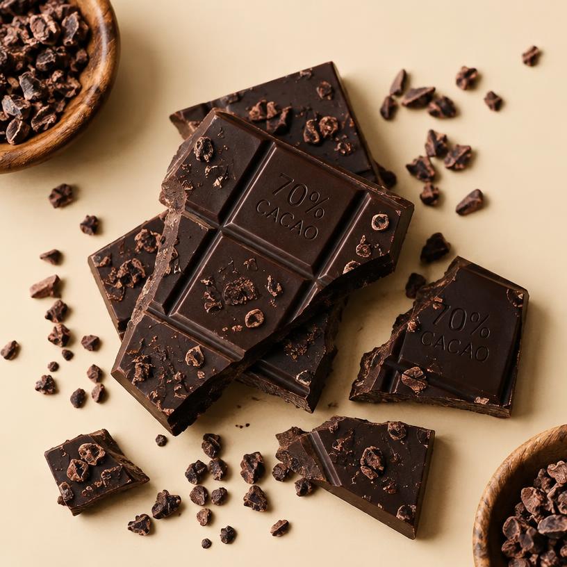 Barra 70% Cacau com Nibs